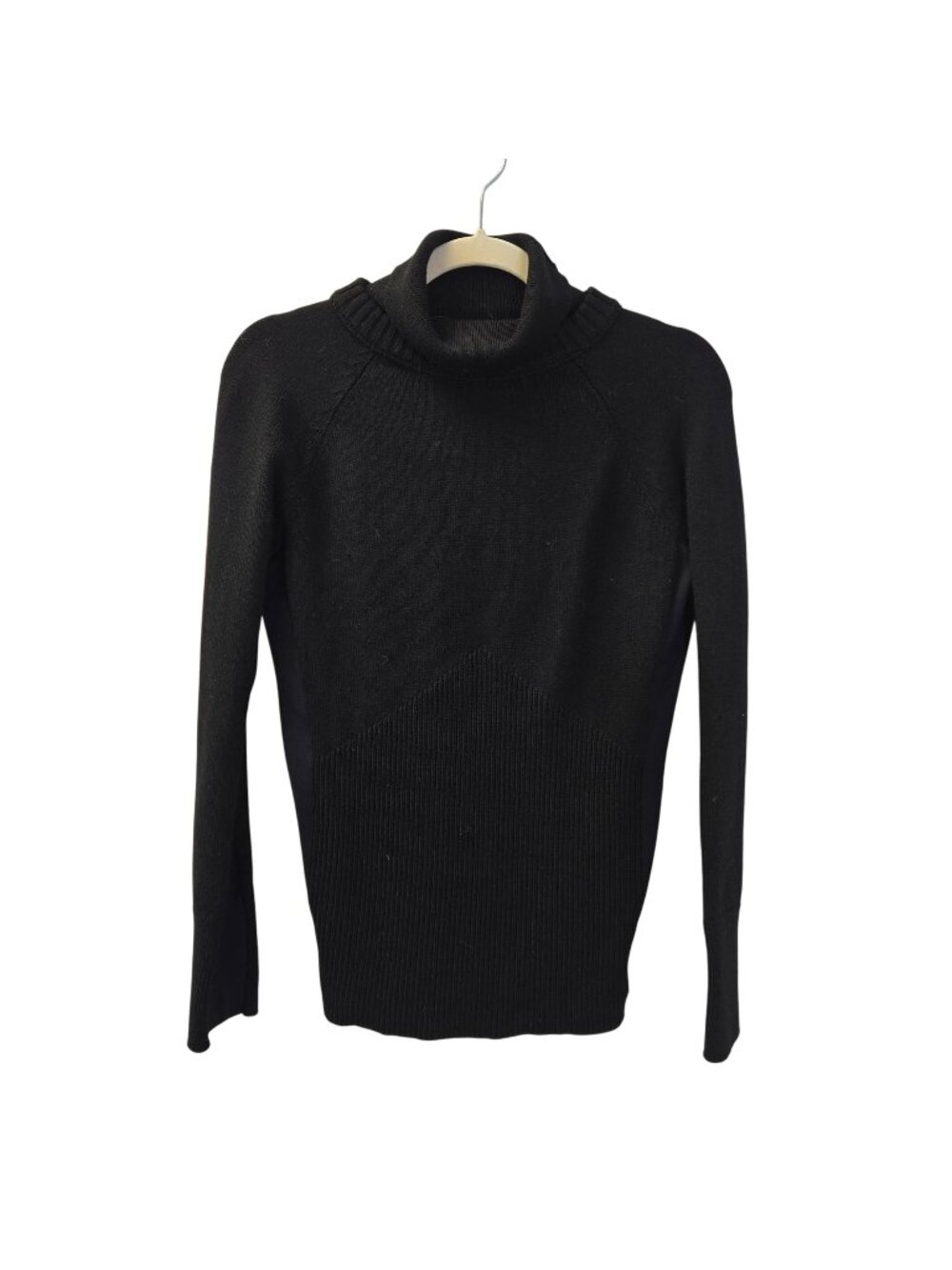 Athleta Mesa Hybrid T-Neck Merino Wool Blend Sweater Size XS